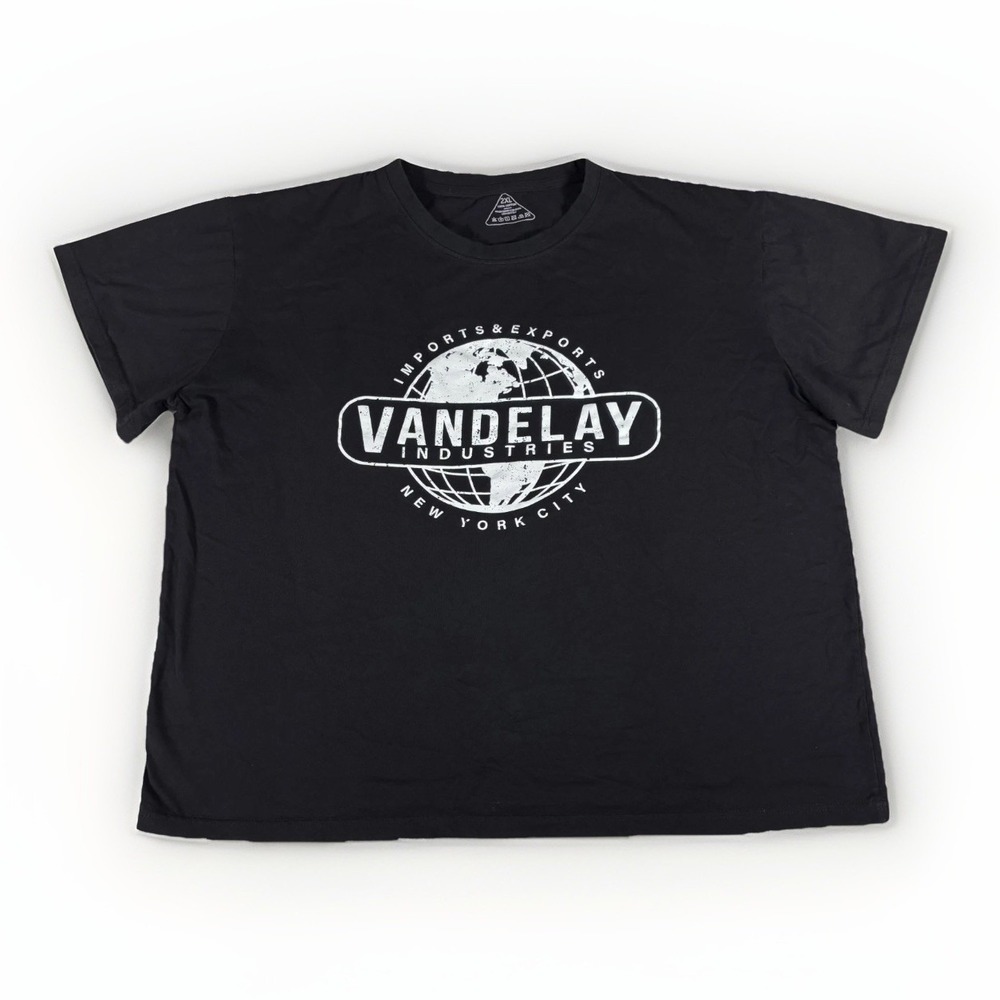 Vandelay Industries Graphic T-Shirt‎ Mens 2XL Black Seinfeld Kramer TV Show Art